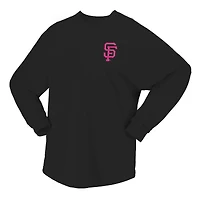 Women's Fanatics  Black San Francisco Giants Neon Jersey Long Sleeve T-Shirt
