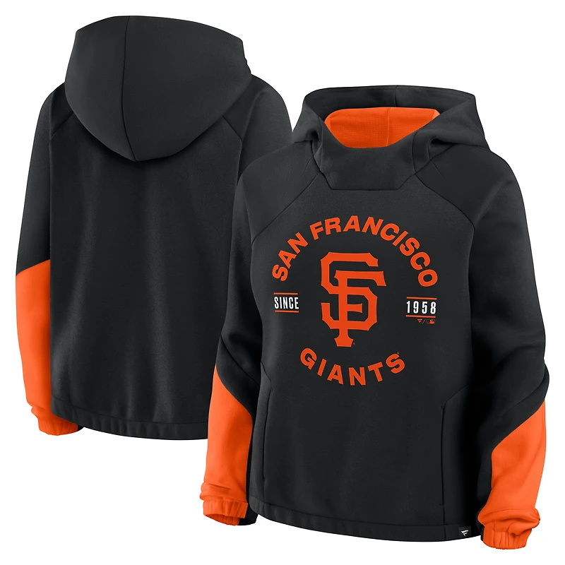 Sweat à capuche surdimensionné noir Fanatics pour femmes des Giants de San Francisco Time to Win