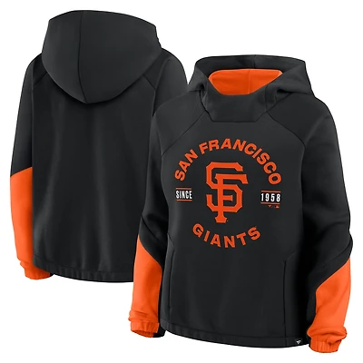 Sweat à capuche surdimensionné noir Fanatics pour femmes des Giants de San Francisco Time to Win