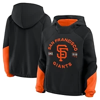 Sweat à capuche surdimensionné noir Fanatics pour femmes des Giants de San Francisco Time to Win