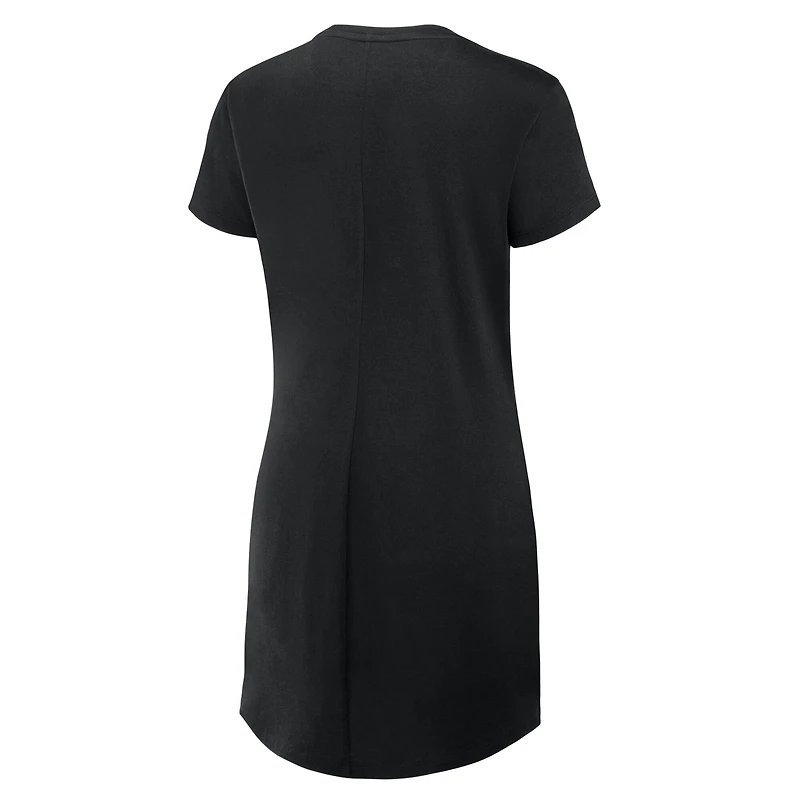 Women's Fanatics Black San Francisco Giants Ruched Drape T-Shirt Dress
