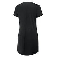 Women's Fanatics Black San Francisco Giants Ruched Drape T-Shirt Dress