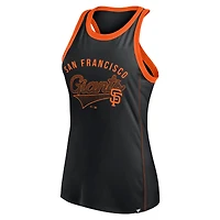Débardeur noir Fanatics pour femmes des Giants de San Francisco Tailsweep Fashion Racerback strass