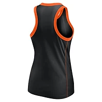 Women's Fanatics Black San Francisco Giants Tailsweep Fashion Racerback Rhinestone Tank Top