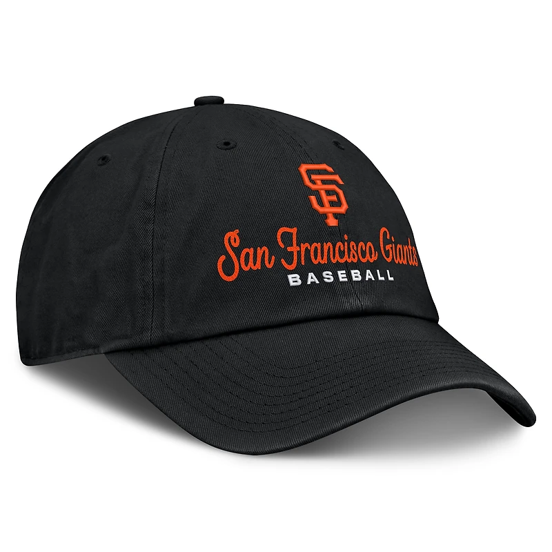 Casquette ajustable Velocity noire San Francisco Giants pour femmes de Fanatics