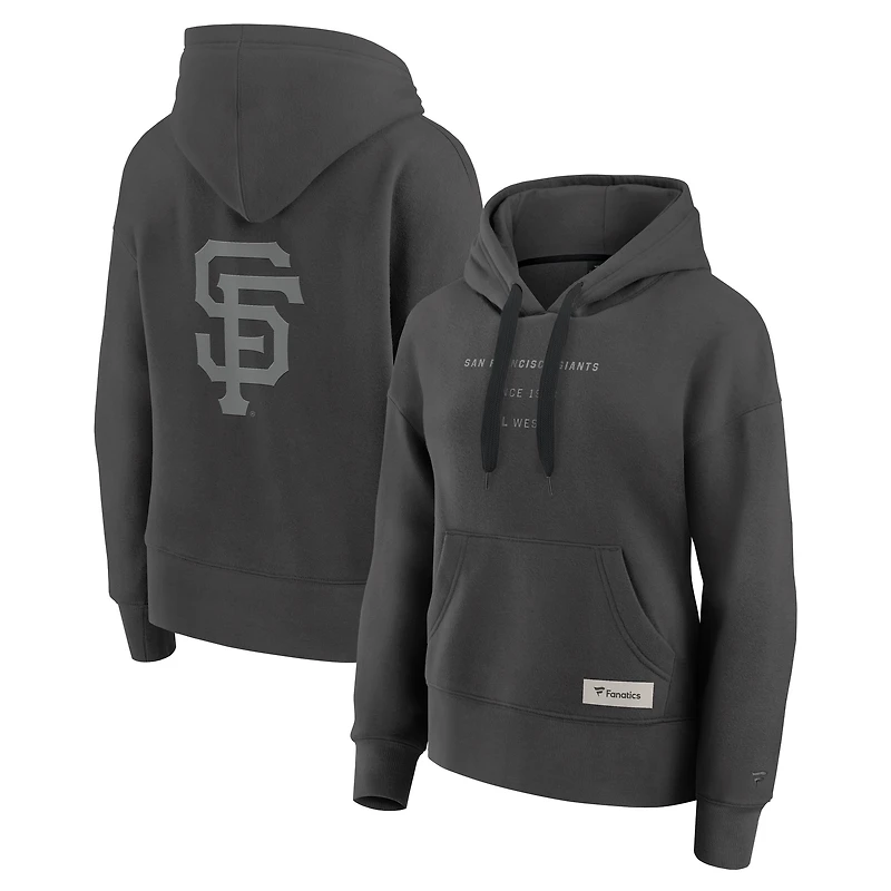 Sweat à capuche ton sur subtil pour femme Fanatics Anthracite San Francisco Giants Elements Future Ground