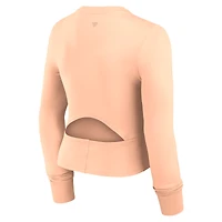 Women's Fanatics Pink San Francisco Giants Studio Fitted Long Sleeve Gym Top