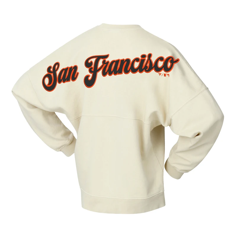 Sweat-shirt en polaire Fanatics Tan pour femme, motif fanion des Giants de San Francisco