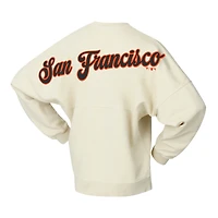 Sweat-shirt en polaire Fanatics Tan pour femme, motif fanion des Giants de San Francisco