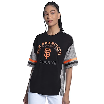 Women's G-III 4Her by Carl Banks Black San Francisco Giants Off-Season Oversized Top