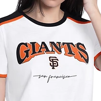 Women's G-III 4Her by Carl Banks  White San Francisco Giants First Lane Fashion T-Shirt