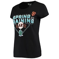 T-shirt noir G-III Sports by Carl Banks pour femmes, motif zone d'en-but de l'entraînement printemps des Giants San Francisco 2020
