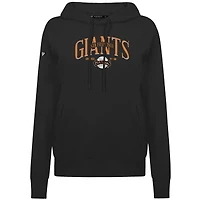 Women's Levelwear Black San Francisco Giants  Adorn Throwback Spellout Pullover Hoodie