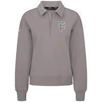 Women's Levelwear Gray San Francisco Giants Canmore Quarter-Zip Pullover
