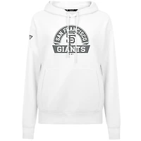 Women's Levelwear White San Francisco Giants Adorn Banner Arch Pullover Hoodie