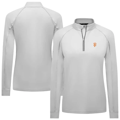 Haut à glissière quart de tour Kinetic Insignia 2.0 Raglan blanc pour femme Levelwear des Giants San Francisco