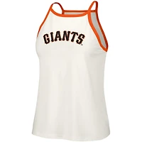 Women's Lusso  White San Francisco Giants Nadine Halter Tank Top