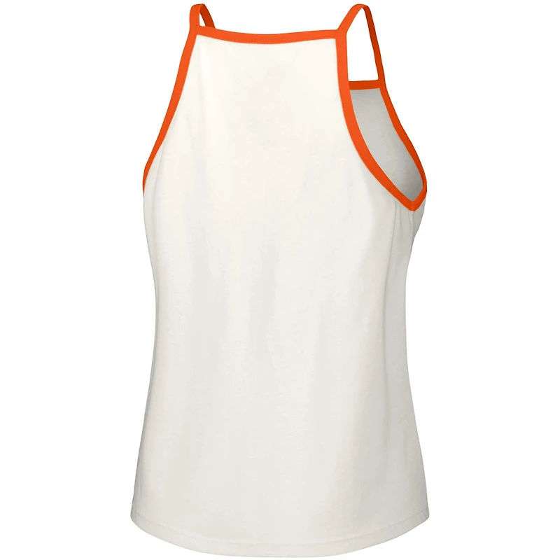 Women's Lusso  White San Francisco Giants Nadine Halter Tank Top