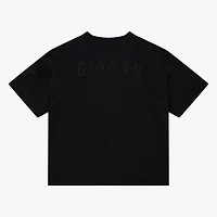 T-shirt court noir pour femme Mitchell & Ness, collection Cooperstown Phantom, des Giants de San Francisco