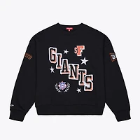 Women's Mitchell & Ness  Black San Francisco Giants Pep Rally Sweatshirt