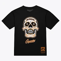 Women's Mitchell & Ness  Black San Francisco Giants Sugar Skull Boxy T-Shirt