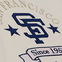 Women's Mitchell & Ness  Cream San Francisco Giants Cooperstown Yacht Rock Boxy Cropped T-Shirt