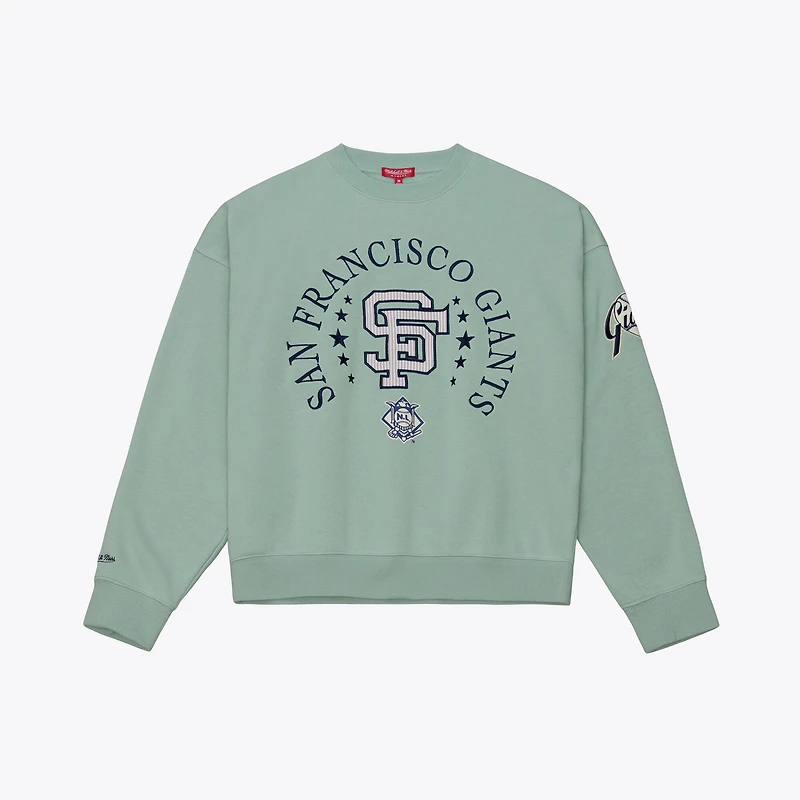 Women's Mitchell & Ness  Green San Francisco Giants Yacht Rock Sweatshirt
