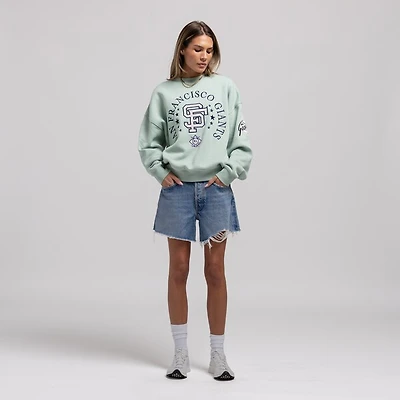 Women's Mitchell & Ness Green San Francisco Giants Yacht Rock Sweatshirt