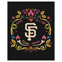 Women's New Era Black San Francisco Giants Día de los Muertos V-Neck T-Shirt