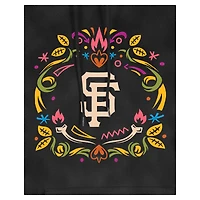 Women's New Era Black San Francisco Giants Día de Muertos Mineral Wash Hoodie Sweatshirt