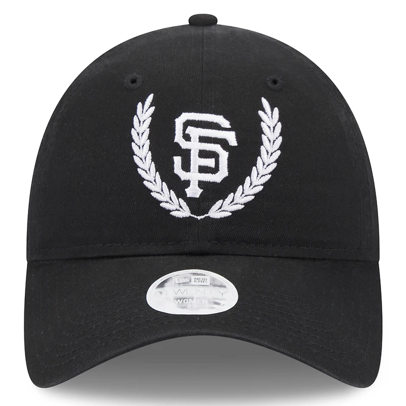Women's New Era Black San Francisco Giants Leaves 9TWENTY Adjustable Hat