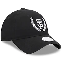 Women's New Era Black San Francisco Giants Leaves 9TWENTY Adjustable Hat