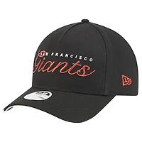 Casquette ajustable New Era noire métallisée A-Frame 9FORTY des Giants de San Francisco pour femme