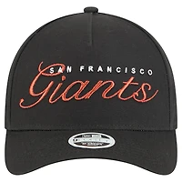 Women's New Era Black San Francisco Giants Metallic A-Frame 9FORTY Adjustable Hat