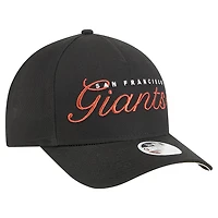 Casquette ajustable New Era noire métallisée A-Frame 9FORTY des Giants de San Francisco pour femme