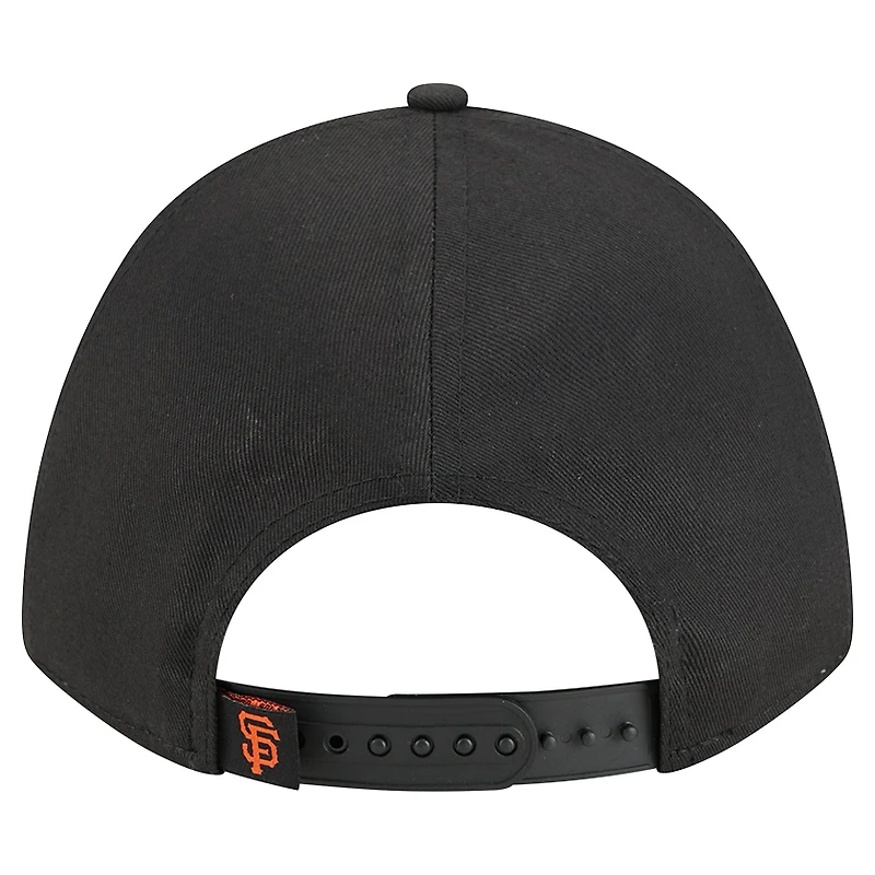 Casquette ajustable New Era noire métallisée A-Frame 9FORTY des Giants de San Francisco pour femme