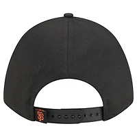 Casquette ajustable New Era noire métallisée A-Frame 9FORTY des Giants de San Francisco pour femme