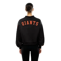 Women's New Era  Black San Francisco Giants Mock Neck Balloon Sleeve Sweatshirt