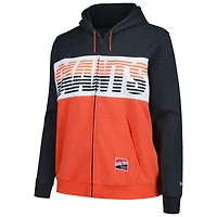 Women's New Era Black San Francisco Giants Plus Color Block Full-Zip Hoodie