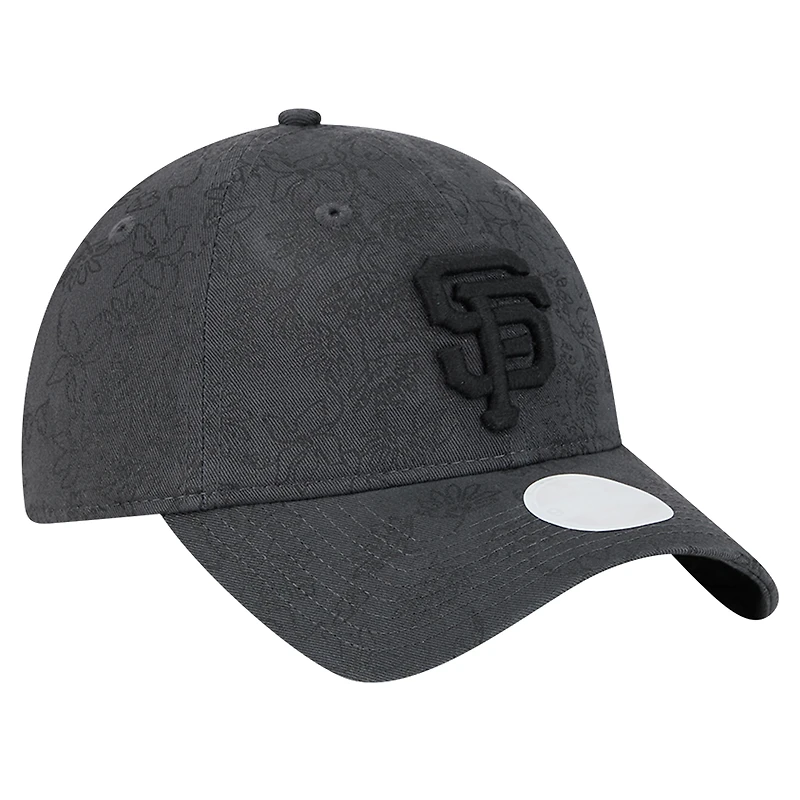 Women's New Era Black San Francisco Giants Tonal Floral 9TWENTY Adjustable Hat
