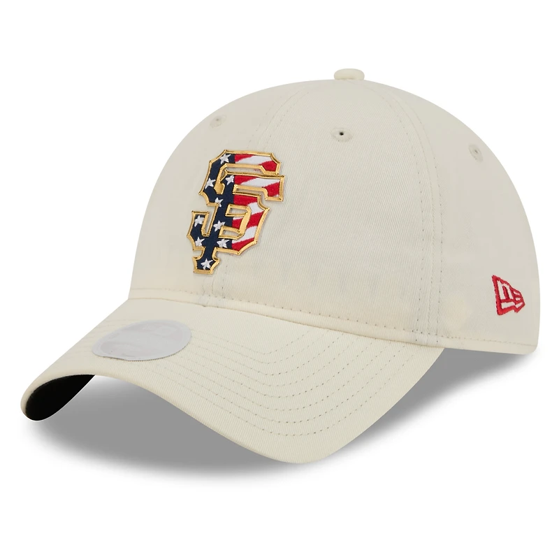 Women's New Era Cream San Francisco Giants USA 250 Fourth of July 9TWENTY Adjustable Hat