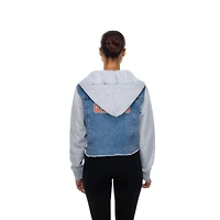 Women's New Era  Denim San Francisco Giants Full-Snap Gameday Hybrid Hoodie