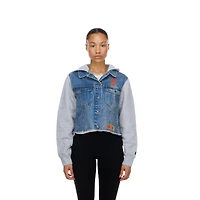 Women's New Era  Denim San Francisco Giants Full-Snap Gameday Hybrid Hoodie