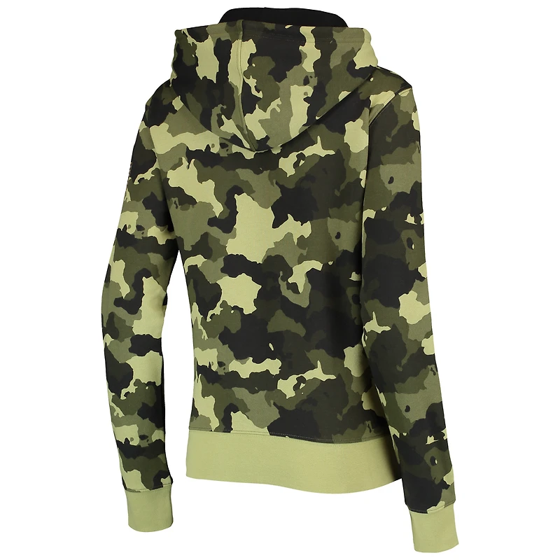 Women's New Era Green San Francisco Giants 2022 MLB Armed Forces Day Camo Full-Zip Hoodie