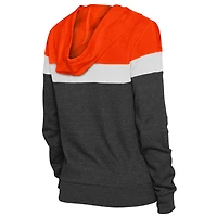 Veste à capuche entièrement zippée pour femme San Francisco Giants colorblock New Era Heather Black