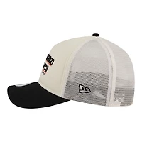 Casquette trucker ajustable New Era pour femme, beige clair/noir