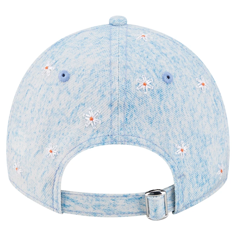 Women's New Era  Light Blue San Francisco Giants Daisy All Over 9TWENTY Adjustable Hat