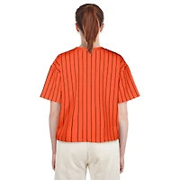 T-shirt New Era orange à fines rayures City Connect 2025 des Giants de San Francisco pour femme