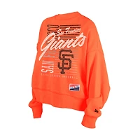 Sweat-shirt court à manches dolmen Boxy Mineral Wash orange San Francisco Giants pour femme New Era