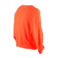 Women's New Era Orange San Francisco Giants Boxy Mineral Wash Dolmen Sleeve Cropped Sweatshirt